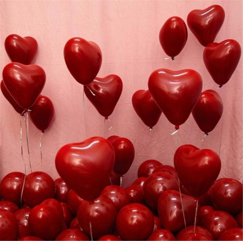 Balon serce w kształcie serca XL na Walentynki x5 Balon serce w kształcie serca XL na Walentynki x5