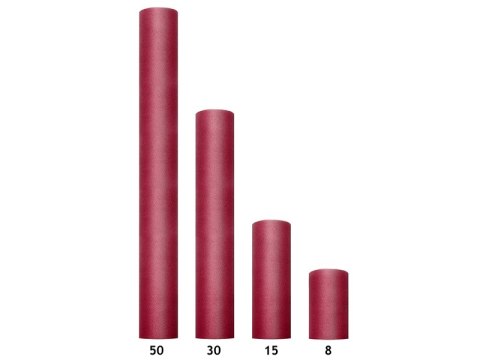 Tiul gładki, bordo, 0,5 x 9m Tiul gładki, bordo, 0,5 x 9m
