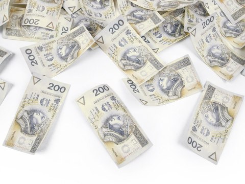Tuba z banknotami 200 PLN, 80cm Tuba z banknotami 200 PLN, 80cm