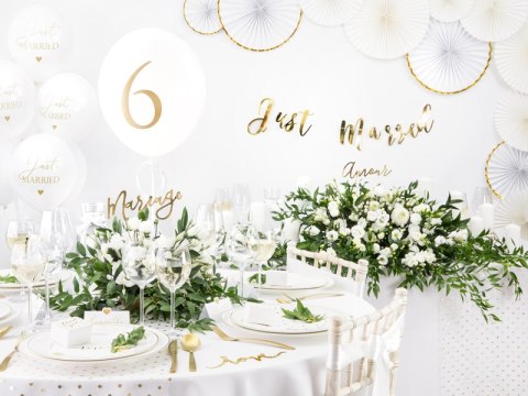 Balony 30cm, Just Married, P. Pure White (1 op. / 6 szt.) Balony 30cm, Just Married, P. Pure White (1 op. / 6 szt.)