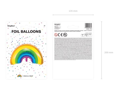 Balon foliowy Tęcza, 73x45cm - Jednorożec Balon foliowy Tęcza, 73x45cm - Jednorożec