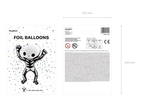 Balon foliowy Szkielet, 84x100cm Balon foliowy Szkielet, 84x100cm