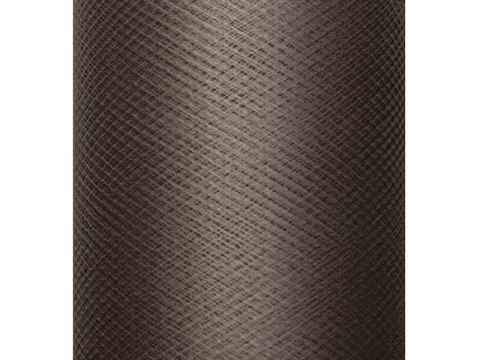 Tiul gładki, sztywny, brązowy, 0,3 x 50m (1 szt. / 50 mb.)