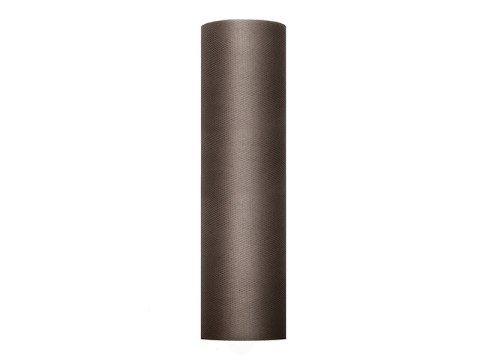 Tiul gładki, sztywny, brązowy, 0,3 x 50m (1 szt. / 50 mb.) Tiul gładki, sztywny, brązowy, 0,3 x 50m (1 szt. / 50 mb.)