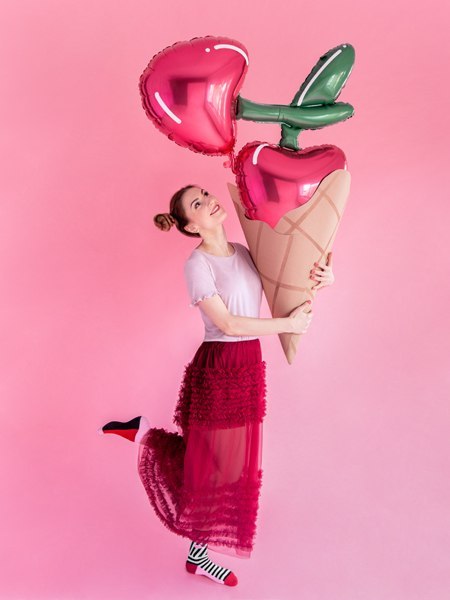 Balon foliowy Wiśnie, 88x73cm, mix Balon foliowy Wiśnie, 88x73cm, mix