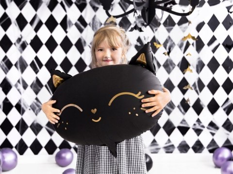 Balon foliowy CZARNY KOTEK kot Halloween 48cm hel Balon foliowy CZARNY KOTEK kot Halloween 48cm hel