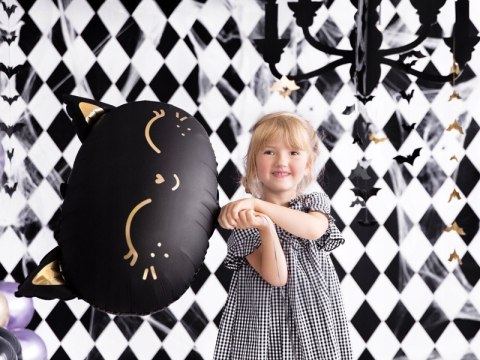 Balon foliowy CZARNY KOTEK kot Halloween 48cm hel Balon foliowy CZARNY KOTEK kot Halloween 48cm hel