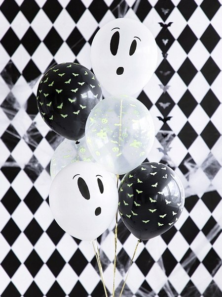 Balony Boo świecące w świetle UV na Halloween 3szt Balony Boo świecące w świetle UV na Halloween 3szt