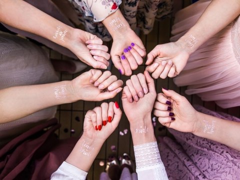 Obrus na wieczór panieński różowe złoto rose gold Obrus na wieczór panieński różowe złoto rose gold