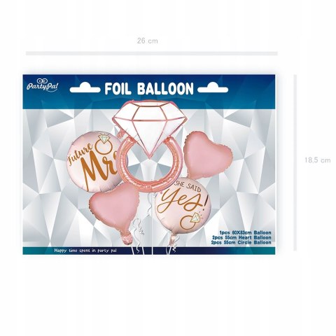 Zestaw balonów na wieczór panieński rosegold HEL Zestaw balonów na wieczór panieński rosegold HEL