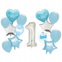 Balony balon cyfra 1 ozdoby na roczek HEL ZESTAW Balony balon cyfra 1 ozdoby na roczek HEL ZESTAW