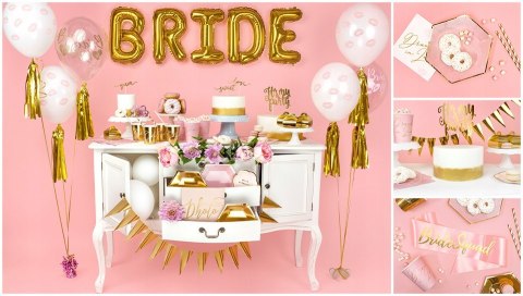 Baner Bride to be złoty Wieczór Panieński girlanda Baner Bride to be złoty Wieczór Panieński girlanda