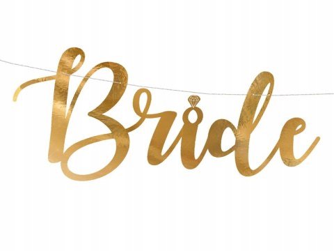 Baner Bride to be złoty Wieczór Panieński girlanda Baner Bride to be złoty Wieczór Panieński girlanda