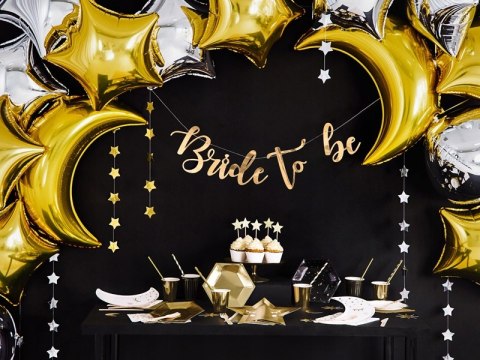 Baner Bride to be złoty Wieczór Panieński girlanda Baner Bride to be złoty Wieczór Panieński girlanda