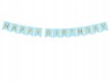 Baner HAPPY BIRTHDAY niebieski na urodziny roczek Baner HAPPY BIRTHDAY niebieski na urodziny roczek