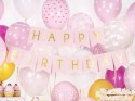 Baner HAPPY BIRTHDAY różowy ozdoby urodziny roczek Baner HAPPY BIRTHDAY różowy ozdoby urodziny roczek