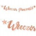 Baner na Wieczór Panieński różowe złoto lustrzany Baner na Wieczór Panieński różowe złoto lustrzany