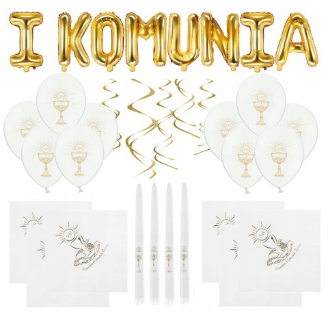 Dekoracja na komunię balony stojak ZESTAW komunia Dekoracja na komunię balony stojak ZESTAW komunia