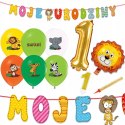 Dekoracje ozdoby balony cyfra 1 na roczek urodziny Dekoracje ozdoby balony cyfra 1 na roczek urodziny