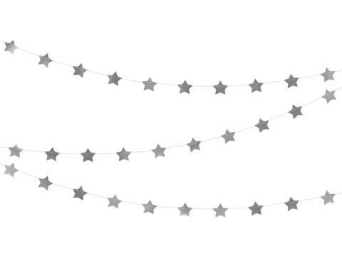 Girlanda gwiazdki srebrna ozdoby chrzest komunia Girlanda gwiazdki srebrna ozdoby chrzest komunia