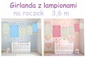 Girlanda lampiony błękitna dekoracje na roczek Girlanda lampiony błękitna dekoracje na roczek