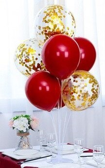 Stojak na balony z konfetti balon cyfra 1 ROCZEK Stojak na balony z konfetti balon cyfra 1 ROCZEK