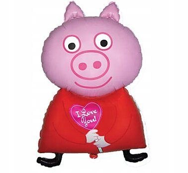 Urodziny Świnka Peppa dekoracje balon z peppą na 3 Urodziny Świnka Peppa dekoracje balon z peppą na 3