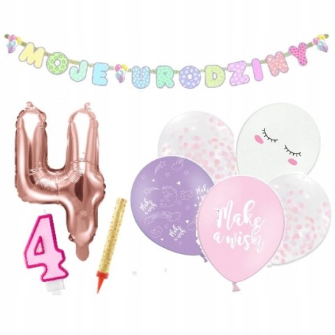 Balony na ROCZEK Cyfra 1-9 Urodziny JEDNOROŻEC XL Balony na ROCZEK Cyfra 1-9 Urodziny JEDNOROŻEC XL