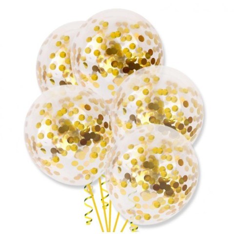 Balony z konfetti czarne złote urodziny panieński Balony z konfetti czarne złote urodziny panieński