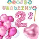 Dekoracje ozdoby balony cyfra 2 na drugie urodziny Dekoracje ozdoby balony cyfra 2 na drugie urodziny