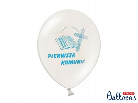 Balony dekoracje komunijne na I Komunię z konfetti Balony dekoracje komunijne na I Komunię z konfetti