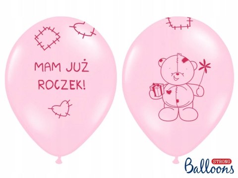 Balony z konfetti dekoracje na roczek różowe złoto Balony z konfetti dekoracje na roczek różowe złoto