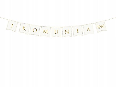 Baner I KOMUNIA napis girlanda dekoracja komunijna Baner I KOMUNIA napis girlanda dekoracja komunijna