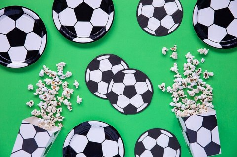 Pudełka na popcorn cukierki piłkarskie urodziny Pudełka na popcorn cukierki piłkarskie urodziny