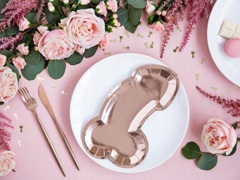 Talerzyki na panieński SAME PENIS FOREVER rosegold Talerzyki na panieński SAME PENIS FOREVER rosegold