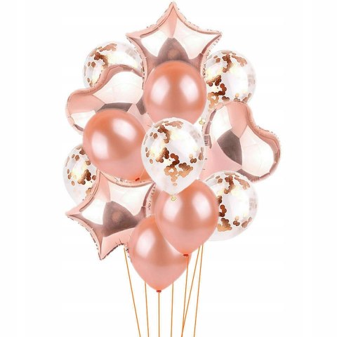 Zestaw balonów cyfra 3 trzecie urodziny rosegold Zestaw balonów cyfra 3 trzecie urodziny rosegold
