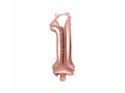 Zestaw balonów na roczek cyfra 1 rosegold urodziny Zestaw balonów na roczek cyfra 1 rosegold urodziny