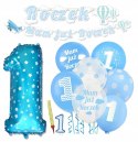 Balony girlanda świeczka cyfra 1 zestaw na roczek Balony girlanda świeczka cyfra 1 zestaw na roczek