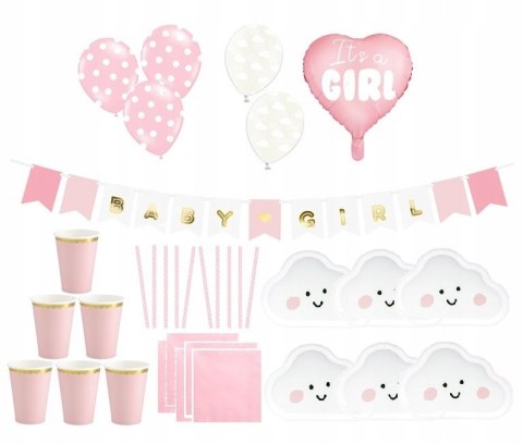Balony girlanda zestaw na Baby Shower IT'S A GIRL Balony girlanda zestaw na Baby Shower IT'S A GIRL