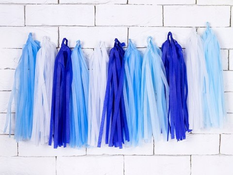 Girlanda na roczek chrzest baby shower błękit biel Girlanda na roczek chrzest baby shower błękit biel