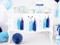 Girlanda na roczek chrzest baby shower błękit biel Girlanda na roczek chrzest baby shower błękit biel
