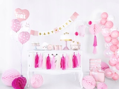 Kubeczki różowe na roczek chrzest baby shower 6szt Kubeczki różowe na roczek chrzest baby shower 6szt