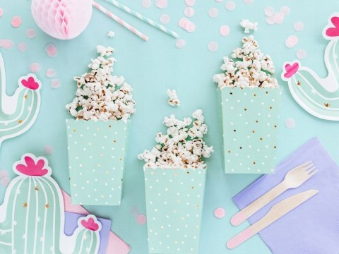 Pudełka na popcorn roczek chrzest baby shower 6szt Pudełka na popcorn roczek chrzest baby shower 6szt