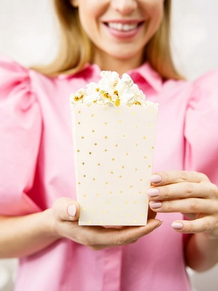 Pudełka na popcorn urodziny chrzest baby shower x6 Pudełka na popcorn urodziny chrzest baby shower x6