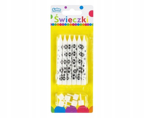 Świeczki na tort piłki piłka nożna piłkarskie 6szt Świeczki na tort piłki piłka nożna piłkarskie 6szt