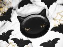 Talerzyki CZARNY KOTEK kot Halloween dla dzieci x6 Talerzyki CZARNY KOTEK kot Halloween dla dzieci x6