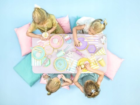 Talerzyki niebieskie roczek chrzest baby shower x6 Talerzyki niebieskie roczek chrzest baby shower x6
