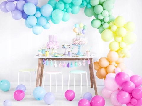 Talerzyki różowe na roczek chrzest baby shower x6 Talerzyki różowe na roczek chrzest baby shower x6