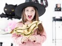 Talerzyki złote lustrzane Nietoperz na Halloween 6 Talerzyki złote lustrzane Nietoperz na Halloween 6