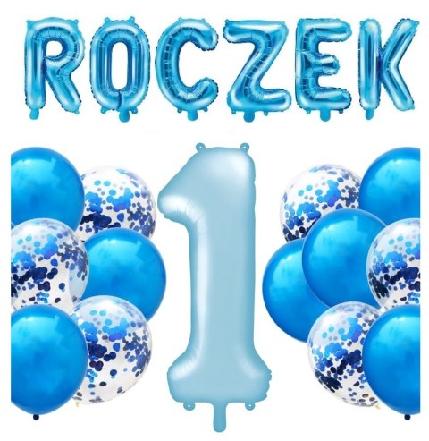Balon niebieska cyfra na roczek 1 urodziny hel 86 Balon niebieska cyfra na roczek 1 urodziny hel 86